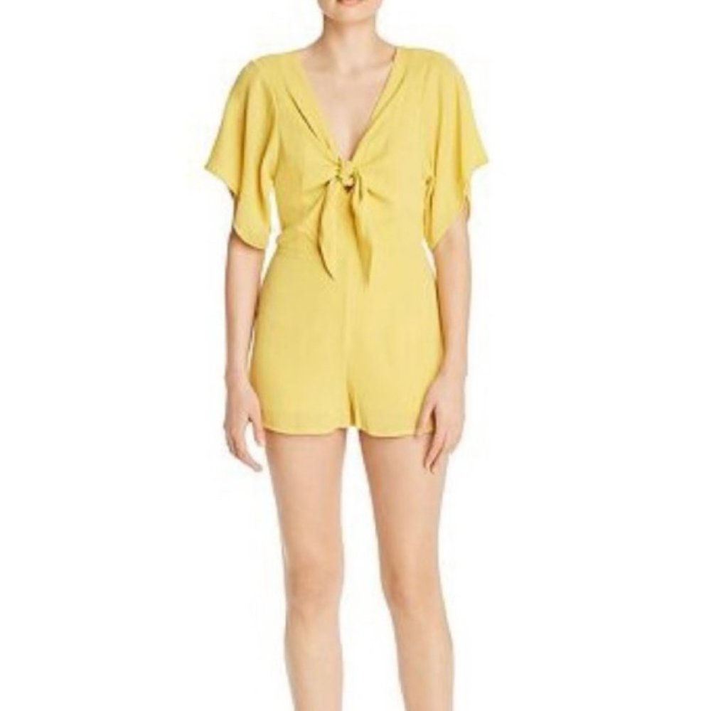 NWT Bloomingdale's Aqua Yellow Daytime Romper